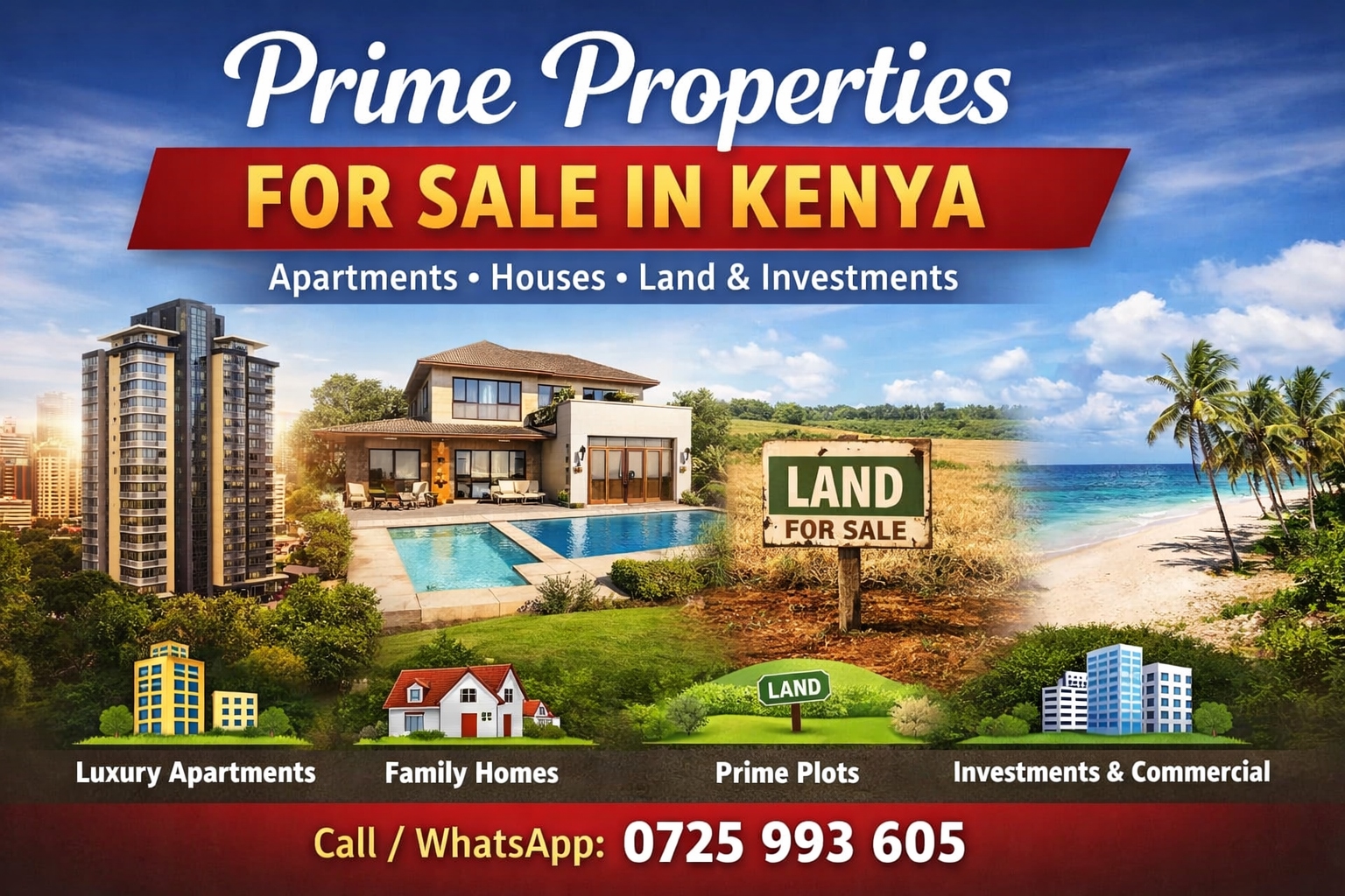 Prime Properties for Sale in Kenya – Apartments, Houses, Land & Investment Opportunities