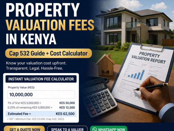 How Valuation Fees Is Calculated in Kenya (Valuers Act Cap 532)