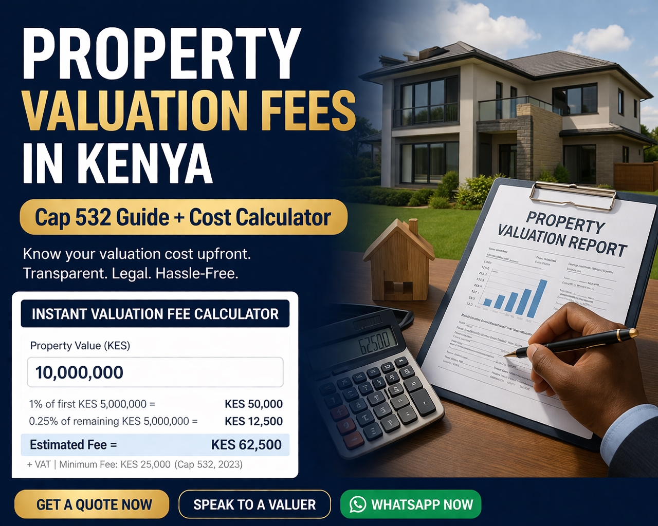 How Valuation Fees Is Calculated in Kenya (Valuers Act Cap 532)