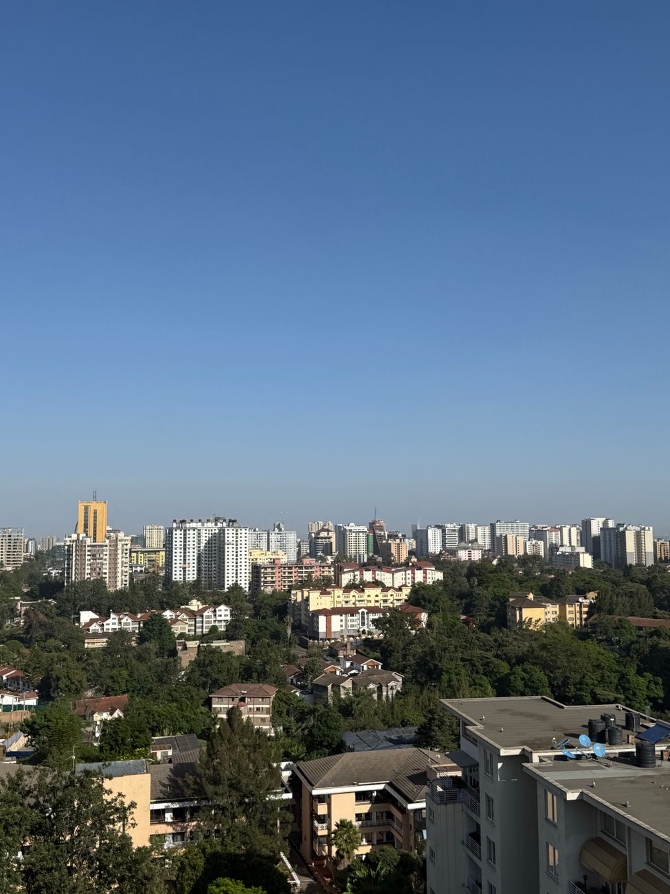 Two Nairobi skylines, Kilimani and Westlands property market comparison.